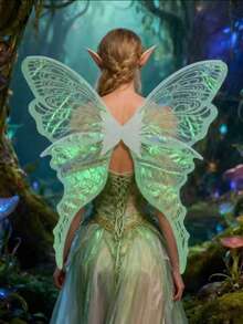 1pc Super Large Gold Foil Butterfly Wing, Shiny And Transparent Angel Fairy Wings, Adult Costume Props. Suitable For Various Holiday Parties, Bars,Elfears, And Carnivals - Multicolor - View 15