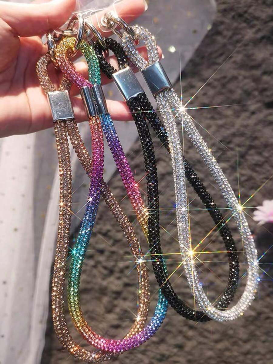 2026新年情人节全钻手机挂绳防丢防盗带,带密封圈,适合作为生日、节日礼物送给母亲、家人、朋友,手机挂件配件,手机挂绳,耐用斜挎手机挂绳,适合户外旅行、徒步,男女通用 - 彩色 - 查看 1