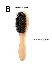 Boar Bristle Smooth Comb, Create Sleek Ponytail Hairstyle, Tame Flyaways & Frizzy Hair, Control Hairline - Wide Tooth Tail Comb, Convenient For Sectioning And Volumizing Styling - Multicolor - View 10