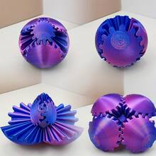 3D Printed Handheld Multi-Color Gradient Gear Ball Model, Rotating Furniture Office Ornaments That Glow At Night, Colorful And Unique Three-Dimensional Creative Hand-Made Decorations, Colorful And Practical Christmas And Halloween Surprise Eggs, Suitable For Indoor Concert Hall Atmosphere Landscaping - One In Color - View 4