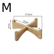 1pc Wooden Plant Stand, Medieval Modern Planter, Rattan Planter Rack, Indoor Low Short Plant Support - Bohemian Rustic Wood Rack, Suitable For Planter - 1 Piece Flower Pot Stand - View 10