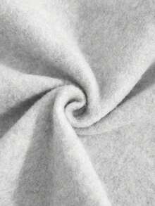 Y2K Cute Graphic Oversized Hoodie For Women - Light Grey Fleece-Lined Sweatshirt, 400gsm Heavyweight Cotton, Cozy Winter Pullover (1 Piece) - 淺灰色 - 查看 4