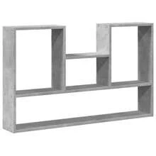 Étagère murale vidaXL en bois composite gris béton 99 x 15 x 60 cm - Multicolore - Voir 10