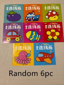 1 Set Of 8pcs, 16 Pages/Book Number Tracing Coloring Books, Cartoon Drawing Painting Book For Kids Back To School,Back To School,School Supplies