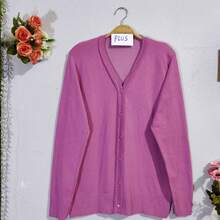 Women Cardigans - Coral Pink - View 3