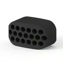 10 piezas Ejercitador de músculo masetero facial, Entrenador de mandíbula, Bola de masaje para adelgazamiento facial - Negro - Ver 1
