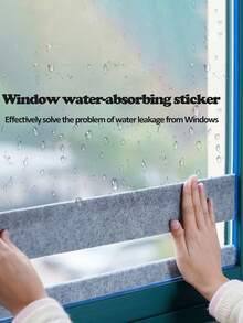一套 3 厘米 x 4 米 窗户玻璃贴纸，防冷凝冬季窗台贴纸，自粘毡垫，适用于门窗 - 易于安装和清洁 - 彩色 - 查看 4