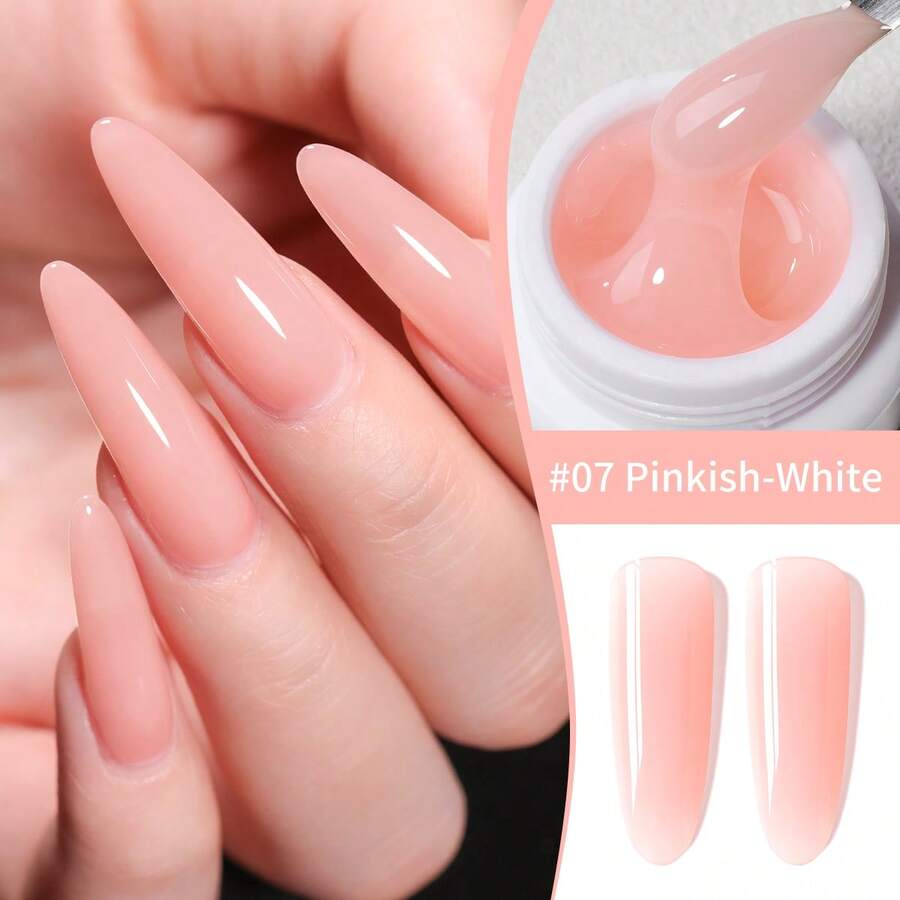 XEIJAYI 1pc Nail Extension Gel, Non-Sticky, Fast Curing UV/LED Nail Gel, Removable, Suitable For Home And Salon Use - Pink - View 1
