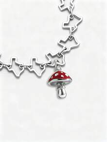 1件简约独特925纯银蘑菇吊坠，DIY饰品，男女皆宜的精美礼物 - 款式7 - 查看 4