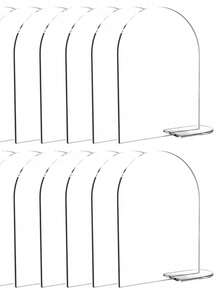 金色镜面亚克力座位卡婚礼桌号牌 3.9x5.9英寸 空白可重复使用派对装饰节日接待椅预留金色镜面亚克力 - 白色 - 查看 6