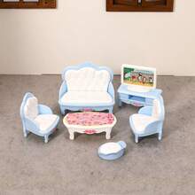 1:12 Scale Mini Doll House Furniture Set - Ideal Gift, Dollhouse Miniature Model For Bedroom, Living Room And Bathroom Decor - Multicolor - View 8