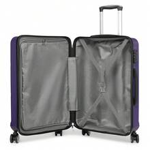 20 24 28 32 Inch Suitcase ABS PC Hard Shell Luggage Carry On Cabin Check In XL Extra Large Lightweight Spinner Wheels TSA Lock 3 Piece Set Travel - Purple - View 10