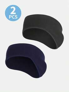 1PC Or 2PCS Unisex Solid Polar Fleece Ear Warmer Headband – Stretchy Winter Ear Muffs | Windproof, Portable Cold-Weather Ear Cover For Skiing, Ice Skating & Cycling