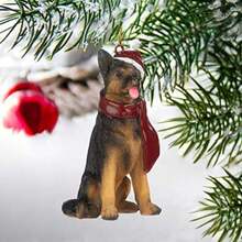 Adornos navideños con diseño de Perros, , Color Completo, 1(Pastor Alemán) - Multicolor - Ver 2