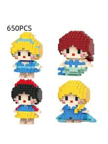 Mini Princess Building Blocks, Including And Other Cartoon Characters, Suitable For Educational DIY Games, Cartoon Animation Games, Back To School Supplies, As Well As Christmas And Birthday Gifts. Anime Character Toys Are Also Suitable.