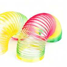 3/2/1pc Rainbow Coil Magic Spring Toys, Colorful Rainbow Neon Plastic Spring Toys Party Supplies, Gifts For Men & Women, New Year, Valentine's Day, Birthday (Partially Random) - Multicolor - View 4