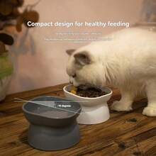 15°倾斜式宠物猫喂食碗，防溢漏，简约设计，大直径方便喂食 - 100ml - 查看 3