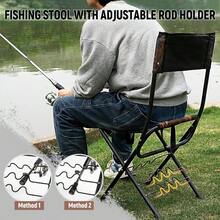 Padded Folding Fishing Chair With Rod Holder For Adults Upgraded Seat Size Outdoor Hunting Picnic Travel Camping Chairs Foldable Portable Ice Fishing Stool For Lawn Patio Garden Beach Hiking - Leaf Camouflage - View 5