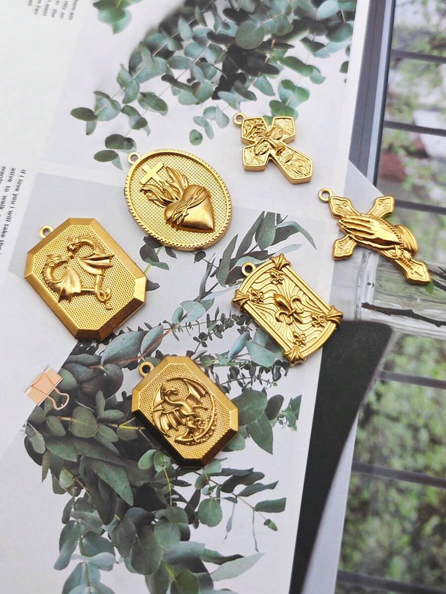 Multi-Element Elegant Pendant Accessory, Suitable For Daily Wear - Yellow Gold - View 1