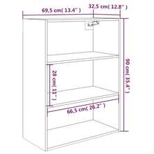 Armoire murale vidaXL, gris béton, 69,5 x 32,5 x 90 cm - Multicolore - Voir 8