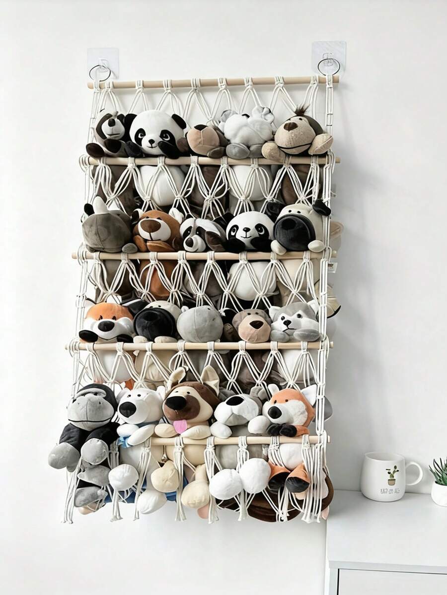 1 Kệ lưu trữ 4 tầng dung tích lớn - Kệ đa năng đựng sách và đồ chơi nhồi bông cho trẻ em - Khung chắc chắn, kiểu dáng tối giản hiện đại - Tiết kiệm không gian, phù hợp cho phòng trẻ sơ sinh, phòng chơi, phòng game (Giải pháp lưu trữ theo chiều dọc để sắp xếp đồ chơi và sách)