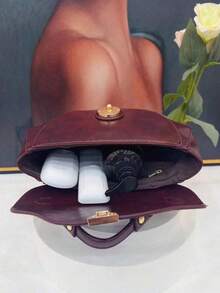 New PPU Boat Baotou 2025 New Slung Bag Portable Shoulder Bag Ins, Best Mother's Day Gifts Women - Màu Đỏ Sâu - Xem 4