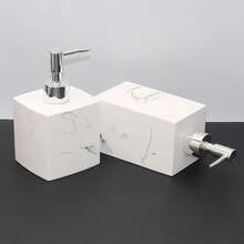 High-End Resin Liquid Soap Dispenser, Refillable Bottles For Hand Wash, Shampoo, Body Wash With Manual Pump Home Bathroom Decor Fall Decor Back To School