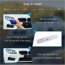 AWD Emblem Sticker, 3D Metal Letter Tailgate Side Badge Decal, Self Adhesive Auto Side Fenders Decoration All Wheel Drive, Universal Vehicle Exterior Decor Accessories Silver - 銀 + 1 件 - 查看 4