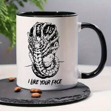 Unique Ceramic Mug With "I Like Your Face" Funny Quote, Perfect Gift For Coffee Lovers, Collectible