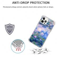 Water Lilies Aesthetic Phone Case Compatible With For IPhone 16 Pro, Vintage Oil Painting Art Phone Case For For IPhone 16 Pro, Cool  TPU Bumper Case Cover,WaterLilies - 睡蓮 - 查看 5