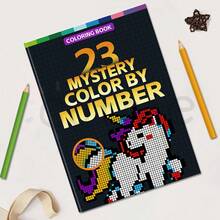 GDTME 1pc Numbered Coloring Book; Simple To Color, Contains Various Cute & Vibrant Patterns, Suitable For Colored Pencils And Markers, Ideal Christmas Gift, Stocking Stuffer, Fun Present, Christmas Gift For Dad - Multicolor - View 19