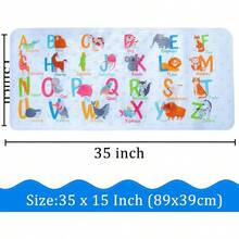 Bath Mats For Tub - Large Cartoon Non-Slip Bathroom Bathtub Mat For Toddler Anti-Slip Shower Mats For Floor 35x16Machine Washable XL Size Bathroom Mats Alphabet - Alphabet - View 4