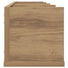 vidaXL Wandregal für CDs aus handgefertigter Eiche 100x18x18cm Holzwerkstoff - Verschiedenfarbig - Übersicht 5