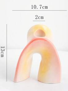 1pc Asymmetrical Ceramic Candle Holder, Unique Design, Creative, Can Be Used As Entryway, Tabletop Decor, Candle Holder, And Aroma Diffuser; Ideal For Creating Holiday Ambiance In Restaurants, Bedrooms, Living Rooms, Valentine's Day, New Year, Also Great As Graduation Gift, Housewarming Gift, Back-To-School Essential, And Summer Home Refresh