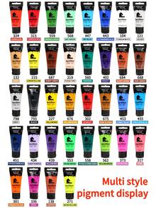 opeth 12/24/36色丙烯颜料套装，含12支画笔和1个调色盘，35毫升大容量，防水，色彩鲜艳，遮盖力强，适合户外绘画，是送给家人和朋友的绝佳圣诞礼物。