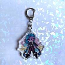 1pc Game Anime Arcane Caitlyn & Jinx Acrylic Keychain, Anime Lover's Collectible Pendant, Birthday/Christmas/Halloween Gift, Travel Toys, Classroom Fidget Toys, Mini Stuff, Bath Toys, Stationery, Stress Ball - Multicolor - View 7