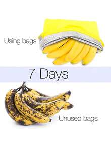 1 pieza Bolsa conservadora de plátanos - Bolsa de almacenamiento de frutas y verduras con cordón sellado, bolsa de conservación reutilizable con aislamiento, organizador de alimentos de cocina multiusos 2025 - Multicolor - Ver 4