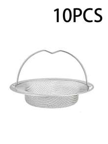 1/5/10个装厨房水槽滤水篮，加厚不锈钢材质，用于清洗蔬菜和清除堵塞水槽排水管的杂物。厨房用品 厨房配件 厨房工具 - 銀色 - 查看 7