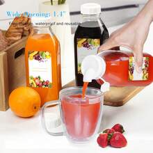 2/4-Piece Glass Baby Bottle Set With 2 Divided Lids, Sealed Heavy-Duty Screw-On Caps, 32OZ Reusable Glass Jar With 3 Lids! Breast Milk Storage Bottles, Suitable For Yogurt, Nut Milk, Juice, Syrup, Coffee Creamer, And More. - 4 cái - Xem 2