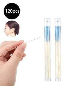 60pcs/120pcs Ear Piercing Cleaning Kit, Odor Removal, Ear Care Set, Disposable Piercing Thread, Post-Piercing Care Cleaning Thread, Ear Piercing Care Cleaning Tools, Unisex