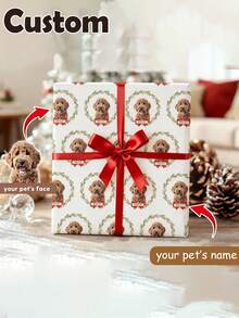 Custom Pet Photo Wrapping Paper, Personalized Names And Photos, Custom Gift Wrapping Paper, Personalized Wrapping Paper, Custom Wrapping Paper With Pet Photos And Text, Fun Custom Christmas Gifts, Party Wrapping Paper, Holiday Wrapping Paper, Valentine'S Day Gifts, Gifts For Him/Her - Multicolor - View 8