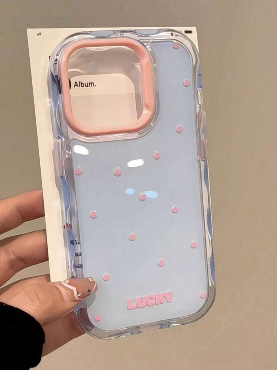 1个波点蓝色背景手机壳，兼容 16 Pro Max、15新款、16 Pro、热门14，硅胶保护套，兼容 13、16、15 Pro、17 Pro Max、17 Pro、17智能手机 - 淺藍色 - 查看 1