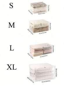 1Pc Storage Bag Quilt Storage Bag Household Transparent Large Capacity Clothing Sorting Bag Dustproof And Moisture Proof Handheld Storage Bag For Closet Organizer For Bedroom For Back To School Clothing Storage Box Closet Storage Containers Organizer Storage Bins Dorm Home For Blankets Beddings Comforter Pillow Toys Bag For School School Accessories School Stuff - Clear - View 11