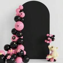 Phông nền vòm đen 5ft, 6ft, 6.6ft, 7.2ft, Phông nền vòm vải thun co giãn 2 mặt thích hợp cho vòm cưới, tiệc sinh nhật, trang trí vòm cưới (Không bao gồm khung vòm, chỉ có phông nền vải) - màu đen - Xem 10