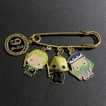 1PC/3PCS Harry Potter Cartoon Bag Hanging Decoration Acrylic Key Chain Magic School Collection Metal Badge Accessories Enamel Pin Brooch Bag Charm Exquisite Oil-Dripping Craft Vivid Theme Designs For Handbags Outfits Durable Decor Perfect Gift - Multicolor - View 15
