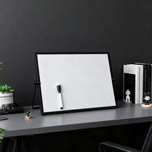 双面磁性白板画架 - 适用于办公室会议、课堂教学、家庭学习和厨房备忘录的干擦白板，便携式桌面白板，配有马克笔 - 彩色 - 查看 6