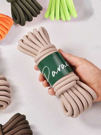 1pc 8mm Polyester Braided Paracord - 10m/32ft Multi-Color Craft Rope, Suitable For Pet Leashes, DIY Bags, Keychains And Outdoor Projects - Durable, Smooth Texture, Vibrant Mixed Colors, Craft Supplies, Keychain Making, Decorative Cord