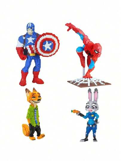 Marvel Spider Man Deluxe Game Building Blocks, Models, Educational Toys, Suitable For Educational Science DIY, Cartoon Anime Games, Cute Kawaii Toy Building Blocks, Desktop Decorations For Building Block Lovers, Back-To-School School Supplies, Suitable For Christmas, Birthday Gifts, Anime Figures Toys