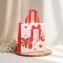 Bộ 2/5/10/20 túi tote dự tiệc Ngày Valentine, túi xách vải không dệt in họa tiết màu đỏ, túi mua sắm cho các bữa tiệc, đám cưới, sinh nhật, quà tặng cho các cặp đôi. - Nhiều màu - Xem 8
