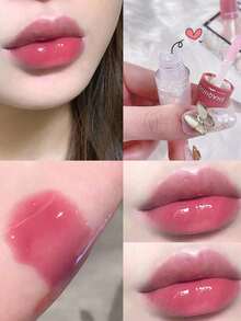 1/3 Warm Color Changing Lipstick, Small Color Changing Lip Oil, Moisturizing Lip Glaze, Mirror Water Lip Makeup, Plump Lip Gloss, Valentine's Day, Halloween, Christmas Gifts ﻿ - 彩色 - 查看 7
